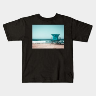 Oceanside California Lifeguard Tower Photo V3 Kids T-Shirt